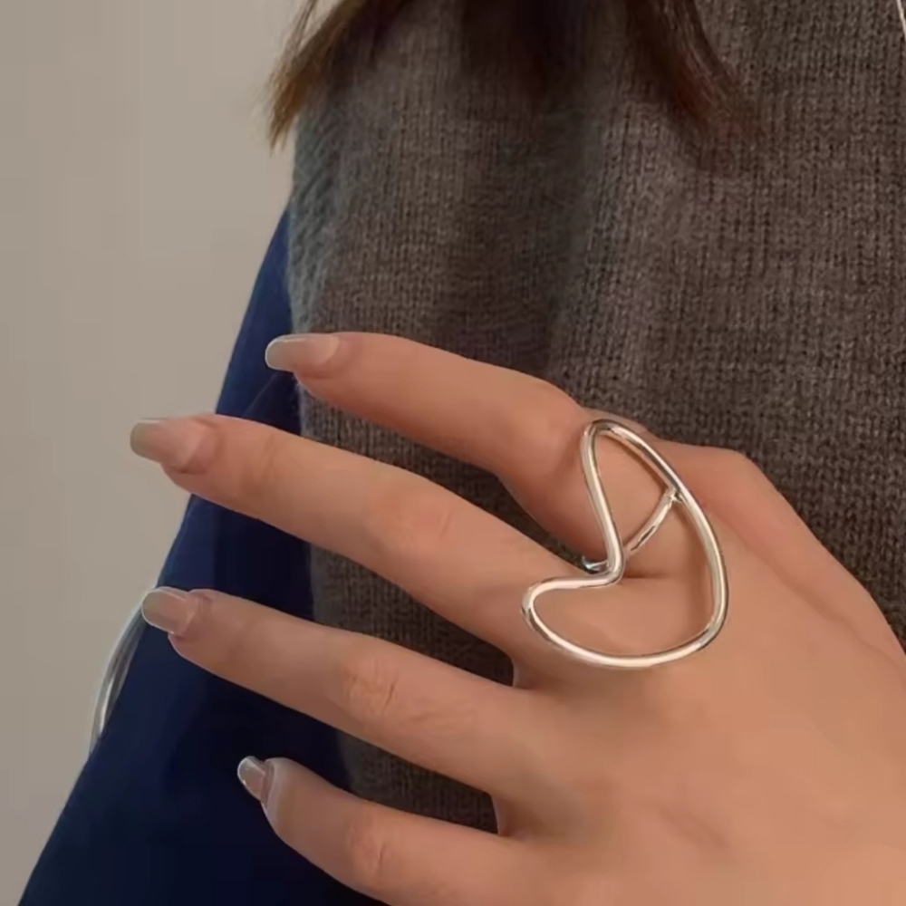Brand New S925 Silver Heart Ring Adjustable Size